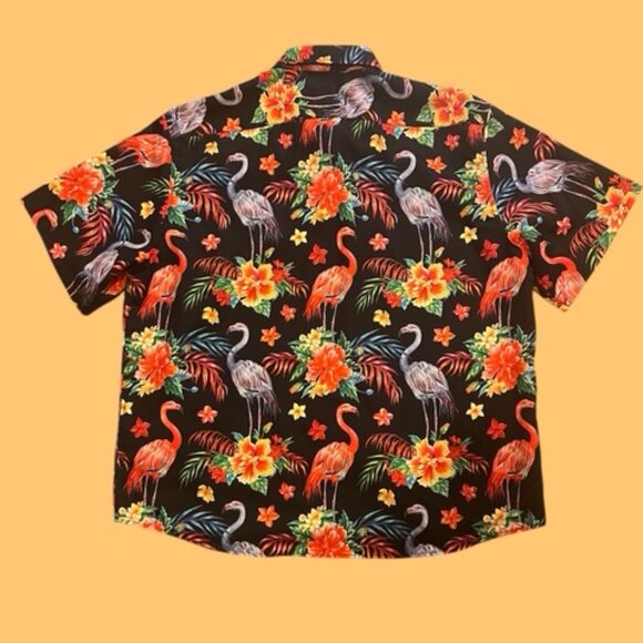 TUNEVUSE Men's Hawaiian Flamingo Shirt - Picture 3 of 8
